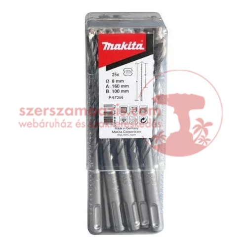 Makita SDS Plus V plus fúrószár készlet 8x160mm 25db (B-46545-25)
