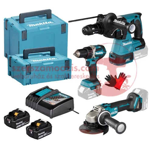 Makita DLX3195JX1 Akkus Szett 18V Li-ion (DDF484+DHR243+DGA504)
