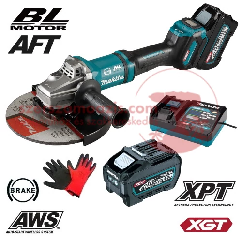 Makita GA038GT201 Akkus sarokcsiszoló 40V MAX XGT/2x5.0Ah/230mm kofferben