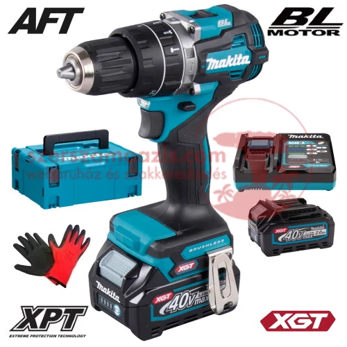 Makita HP002GA201 Akkus ütvefúró-csavarbehajtó 40V MAX XGT/2x2.0Ah MAKPAC kofferben