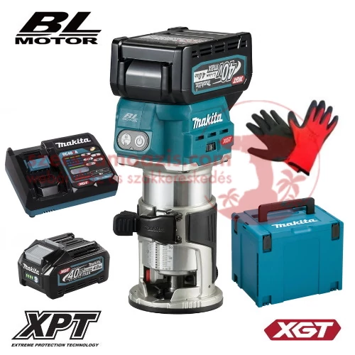 Makita RT001GM202 Akkus élmaró 40V MAX XGT/2x4.0Ah MAKPAC kofferben