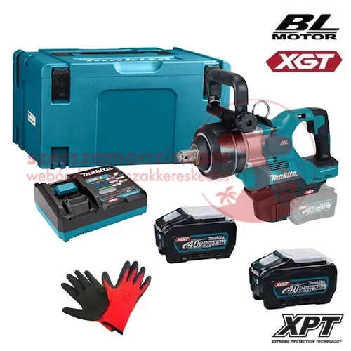 Makita TW009GT201 Akkus ütvecsavarozó 40V MAX XGT/2x5.0Ah FRRAS MAKPAC kofferben